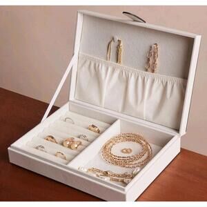 Radley London Jewelry Box White - Portable Travel Micro Suede - NEW IN BAG